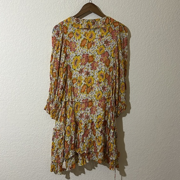 Cleobella | Audrey Lucia Floral Print Tiered Mini Dress M - Picture 7 of 7